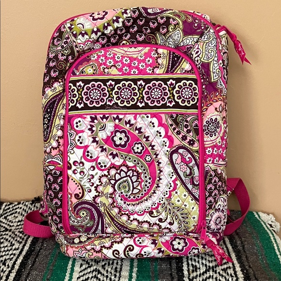 Vera Bradley Handbags - VERA BRADLEY quilted floral paisley backpack travel bag SO MANY POCKETS!!!